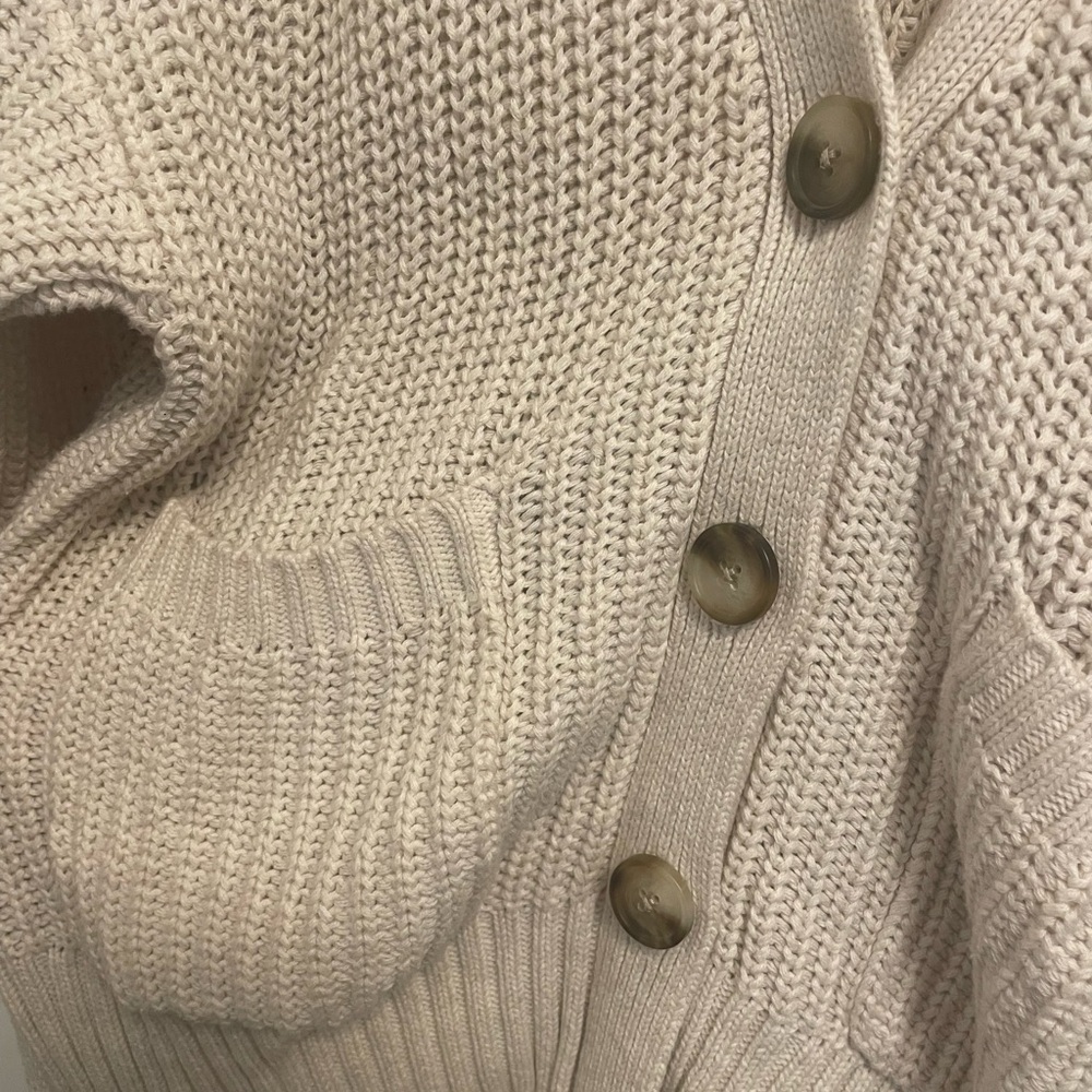 Aerie Cream Button-Up Cardigan - Picture 3 of 5